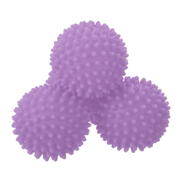 uxcell 4 Pcs Reusable Laundry Dryer Ball Vinyl Drying Balls Reduce Wrinkles Static Fabric Sofener Dry Time Saving Energy Purple