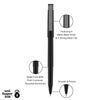 Eco-Friendly Rollerball Pens 12 Count Smooth Writing Black Ink Fine Tip