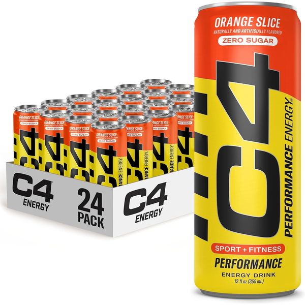 C4 Original Sugar Free Energy Drink | Orange Slice | Pre Workout Performance Dri