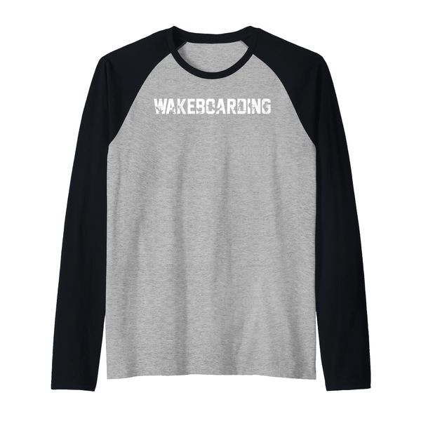 Wakeboarder Wakesurfing Wakeboarding Raglan, black, S