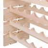 96 Bottles Holder Wine Rack Stackable Storage 8 Tier Solid Wood Display Shelves