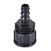 sourcing map ABS Hose Barb Fitting Coupler, 12mm Barb x G3/4 Female Thread Pipe Adapter, Black