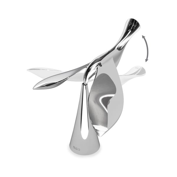 Umbra Tipsy Bottle Opener Sculpture Bar Accessory Chrome