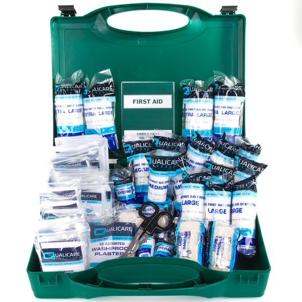 128Pc Premium 26-50 Person HSA Approved First Aid Kit For Work & Home With Free Resuscitation Aid