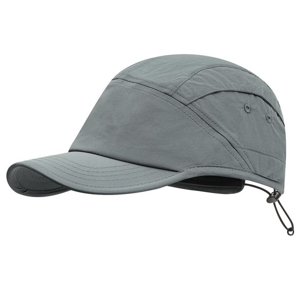 CLAPE 5 Panel Kappe Herren Damen Wasserdicht Nylon Basecap Quick Dry Baseball Cap Verstellbar Sport Cap Sommer Schildmütze