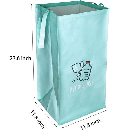 Saderoy Recycling Bags,Separate Recycling Waste Bin Bags for Kitchen Home, Trash and Recycle Bin Combo,Reusable Waterproof,42 Gallon, Pack of 3 Recycling Bins