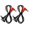 (2) Pack 2-Way Split Effects Pedal DC Power Cables for VooDoo Labs Power Supply