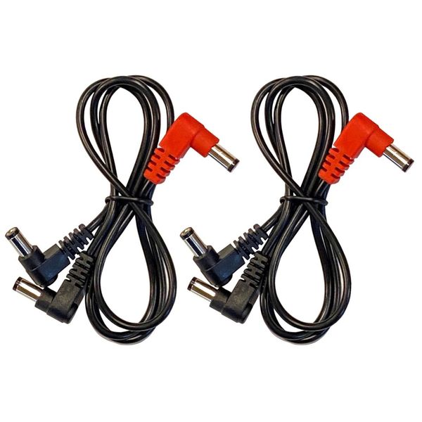 (2) Pack 2-Way Split Effects Pedal DC Power Cables for VooDoo Labs Power Supply