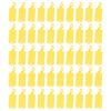 PATIKIL Reusable Plastic Tags, 50pcs Waterproof Shipping Labels, Yellow