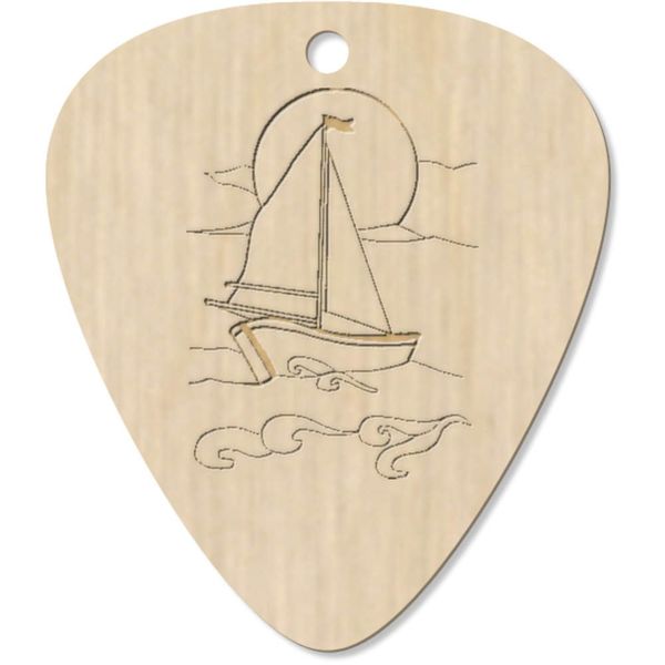 7 x 'Sail Boat' Guitar Picks/Pendants (GP00016401)