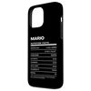 iPhone 13 Pro Max Mario Nutrition Facts: Funny Name Smartphone Case