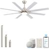 66" Smart APP Ceiling Fan with Light and Remote 6 Speed ​​Reversible 8 Blades US