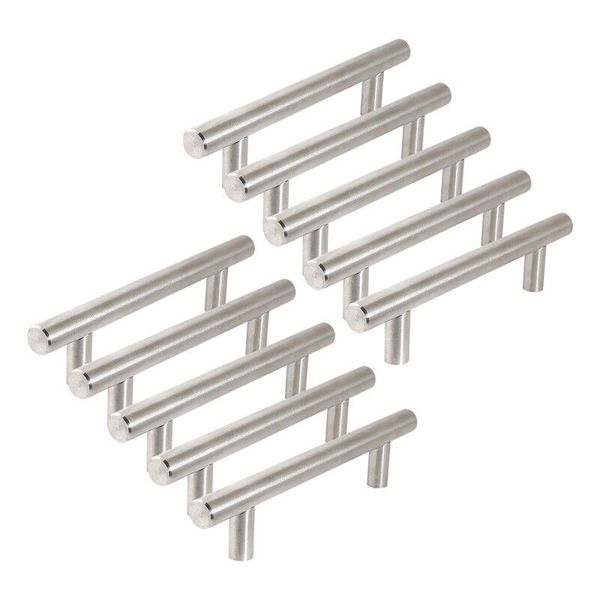 Hollow Cabinet Stainless Steel Drawer Pull in Satin Nickel 10 Pack