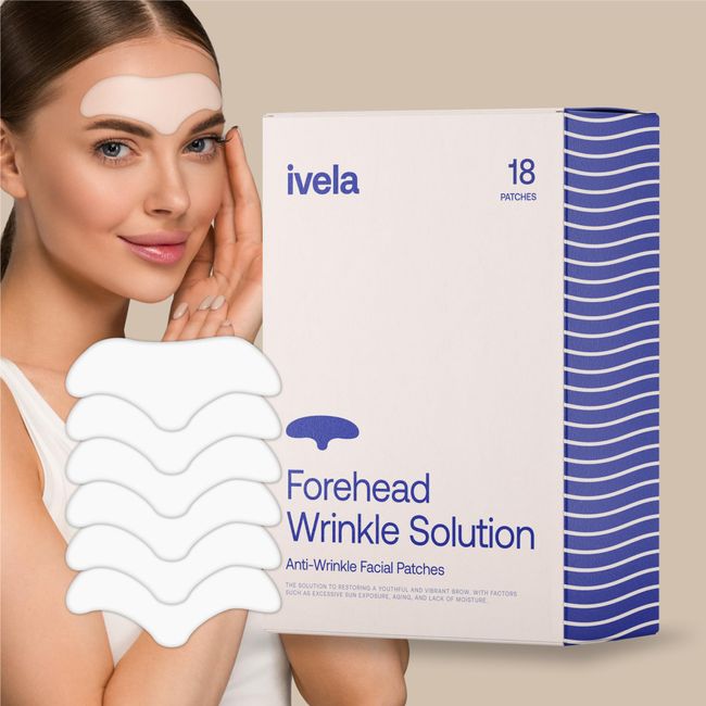 Ivela Forehead Wrinkle Patches 18 Pack | Forehead Anti-Wrinkle Patch Smoothing Treatment | Collagen Silicone Wrinkle Patches | Anti Wrinkle Treatment | Sooting Silicone Patches for Wrinkles