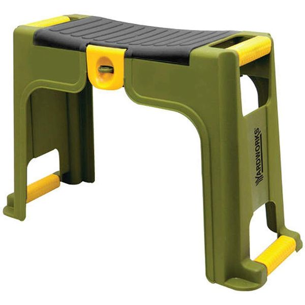 YardsWorks Garden Lawn Yard Kneeler Seat Bench w Tool Storage & Cushion Knee Pad