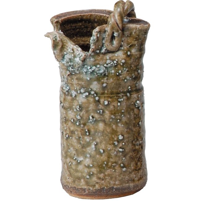 Shigaraki Ware 518-11 Flower Vase, Tear Rock, Width 3.1 x Diameter 3.1 x Height 6.3 inches (8 x 8 x 1