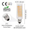 [4 Pack] LED E11 T6 JD 5W 120V 40W 50W Replacement Light Bulbs 3000K Soft White