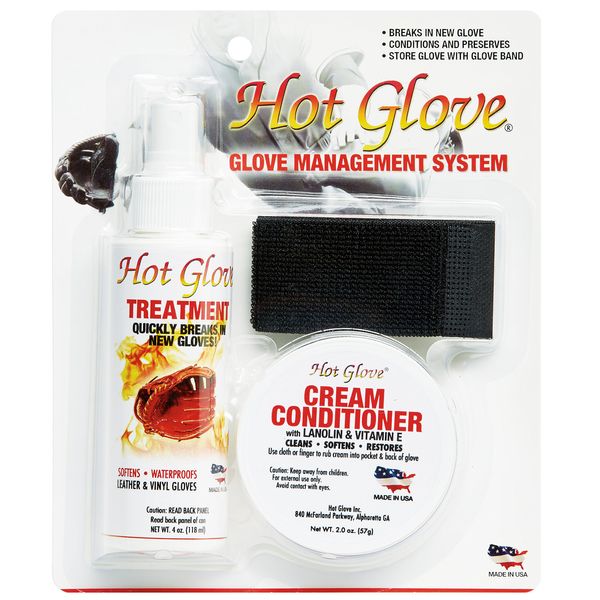 Hot Glove Break-in Kit Glove Care Management System - Break In Kit for Baseball and Softball Gloves