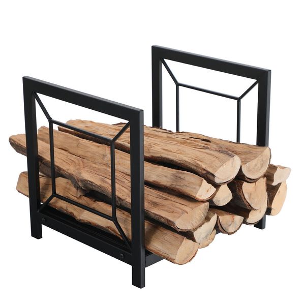 17 Inch Firewood Rack Heavy Duty Large Curved Indoor/Outdoor Firewood Log Hoop