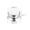 uxcell Universal Pot Lid Knobs Stainless Steel Replacement Knobs 62x56x28mm for Pot Cover Lids 4pcs