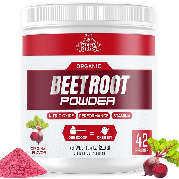 Organic Beet Root Powder - Nitric Oxide Supplement Super Food Beets Supplements, Beetroot Powder, Beets for High Blood Pressure Supplements, Beet Juice Powder for Total Heart Health Support