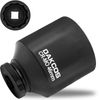 DAKCOS 46mm Socket 1/2" Drive 12 Ponit Impact Wrench Socket Drive Shaft Tool Power Socket, CR-MO Deep Socket