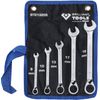 BRILLIANT TOOLS BT013205 Ratchet Ring Spanner Set, 5 Pieces, Switchable, 8-19 mm [Powered by KS Tools]