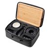 Bgbg Ceramic Sake Set with Warmer Pot Bamboo Tray-Traditional Japanese Pottery Hot Saki Set 11-Piece including 1 Sake Pot,6 Sake Cups，1 Warming Mug，1 Candle Stove, 1 Candle Tea Light Holder and 1 Tray