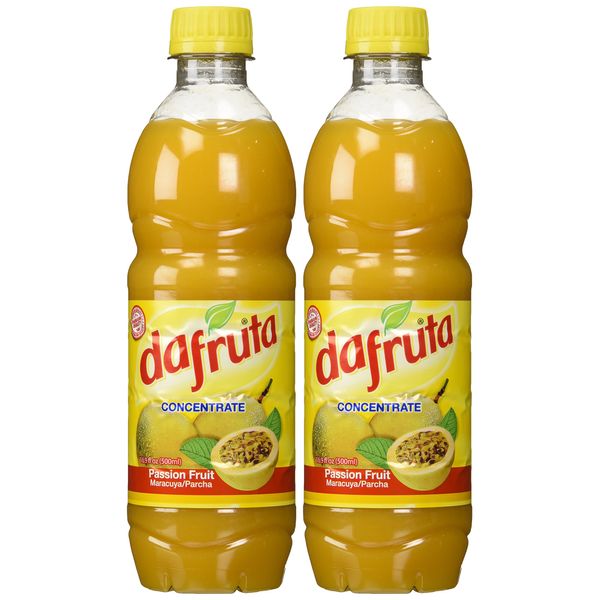 Dafruta Passion Fruit Juice Concentrate - 16.9 FL.Oz | Suco Concentrado de Maracujá Dafruta - 500ml - (PACK OF 02)