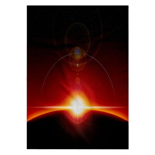 3dRose 22x30 Bath Hand Pool Towel - Space Sunrise in Space Casting a Warm Glow of Heat for The New Day Designs Science Fiction