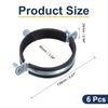 sourcing map 6 Pcs Split Ring Pipe Hanger, 90mm/3.5inch Adjustable Pipe Bracket Clamp Wall Ceiling Mount Pipe Strap Support for Plumbing Drainage Pipe Tube