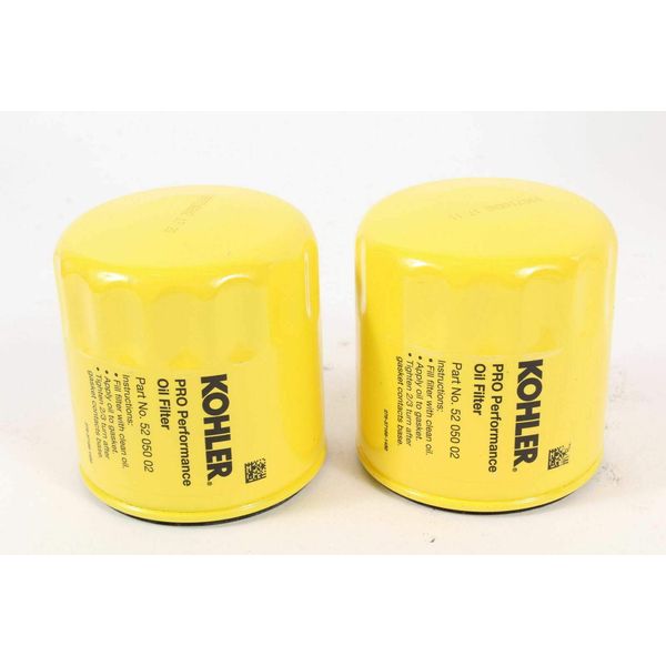 Kohler (2 Pack) 52 050 02-S1 Engine Oil Filter Extra Capacity For M18 - M20, CV11 - CV16, CH11 - CH16, LV560 - LV675, CV460 - CV490