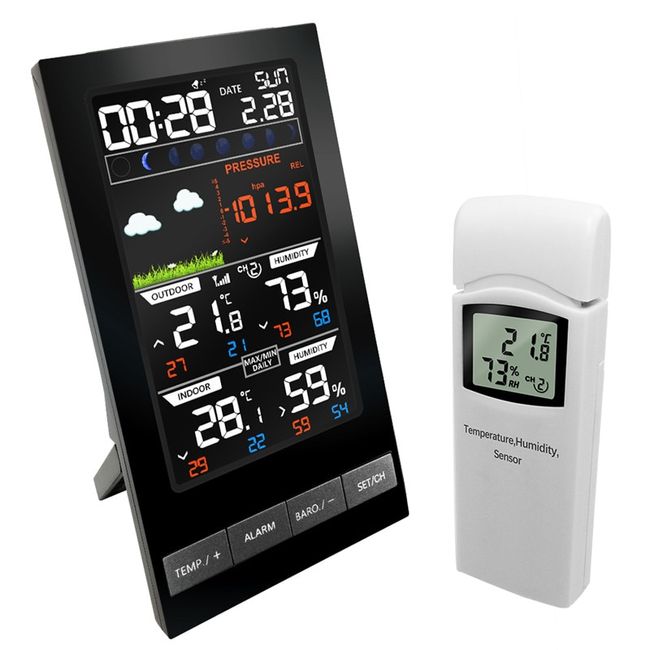 Wireless Indoor and Outdoor Weather Station with Hygrometer