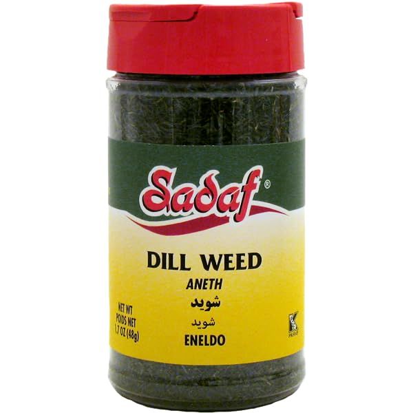 Sadaf Dill Weed - Dried Dill Weed for Food Flavoring & Seasoning - Dry Dill Herb for Pickling - Seasoning & Spices - Kosher & Vegetarian - 1.7 Oz Bottle with Shaker Top