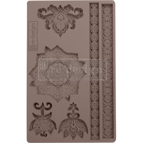 Redesign with Prima Redesign Furniture Decor Moulds® Agadir Patterns 5"x8",8Mm Thickness for Funiture Dresser, Chocolate,Cake,Candy,Backery,Soap,Polymer Clay, earthen Clay,655350641030