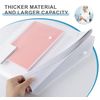 NOTEZMATE A4 Punched Pockets,24pcs Document Pockets,Transparent Document Envelope Folder with Button Closure,Strong Plastic Folders for Paperwork A4 for Home Office School,Paperwork Stationery
