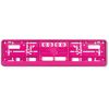 2x Erustar "Think Pink!" License Plate Holder, Pink Number Plate Mat