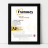 FRAMOREY A5 Size Black Frame – Thin Thin Matt Moulding with Perspex Front – Stylish Engineered Wood Frame for Tabletop or Wall Mount Use