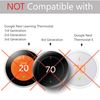 MODERN WAVE - Google Nest Thermostat Wall Plate Imperfections Cover 1-Pack (Rectangular, White)