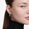 Swarovski Mesmera Pierced Earrings, White, Rhodium plated