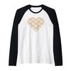 Raglan Heart Baseball Christmas Ornament, black, S