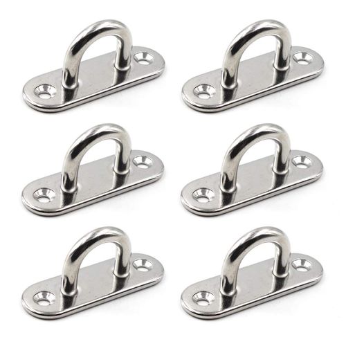 Ceiling Wall Mount Hook Heavy Duty Anchor 5mm 3/16" 304 Stainless Steel Great for Yoga Swings Hammocks/Boat Rigging/Marine Deck Hardware/Suspension Training Straps