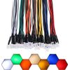 56 Pcs 12V LED Lights, 7 Colors, Pre-Wired 5mm Assorted Kit, Small LED Bulbs