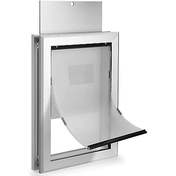 Weatherproof Dog Door, Large Aluminum Pet Door Inner Frame 11.6 X 16.8 Inch Magn