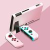 Protective Cover Case Compatible with Switch, Switch Screen Protector and Thumb Grips Caps for Switch Console Accessories - Pink White