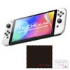 TECHGEAR Switch OLED Screen Protector, CLEAR LCD Screen Protector Guard Cover with Cleaning Cloth & Applicator Card Compatible for Nintendo Switch OLED 7" 2021