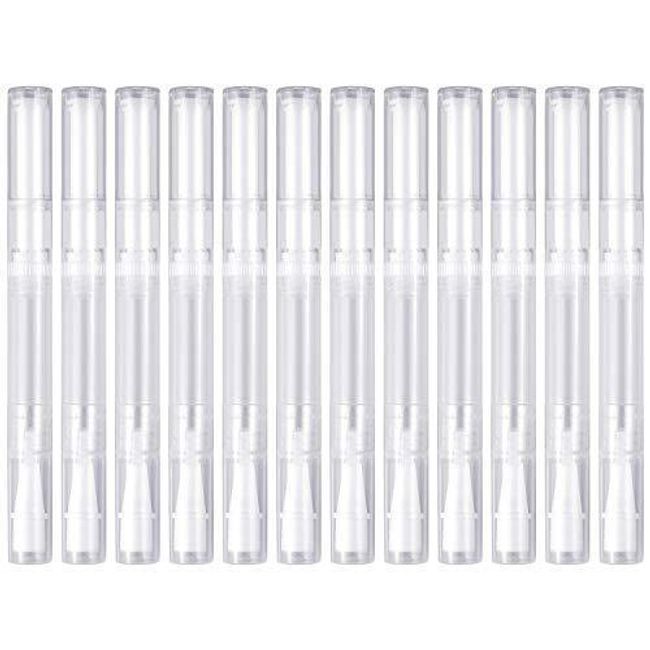 12 Pack 3 Ml Transparent Twist Pens Empty Nail Oil Pen Brush, Cuticle Oil Pen...