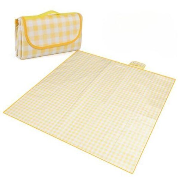 Picnic Beach Blanket, 59 * 78.7in Adults Waterproof Quick Drying Outdoor Yellow