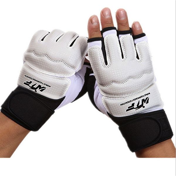 Wonzone Half Finger Taekwondo Training Boxing Gloves, Taekwondo/Muay Thai Training/Punching Bag Gym Half Mitts Sparring Gloves (L)